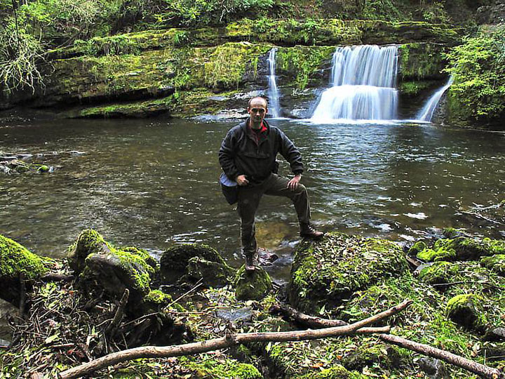 Paul Saunders at Sgwd Pannwr Paul Saunders at Sgwd Pannwr